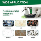 Tile Hole Saw Kit - 11pcs Diamond Core Drill Bits 6/6/25/35/50/65/75/102mm+2" Beveling Chamfer Bit+4.5" Blade Cutting Disc+SDS Shank to 5/8-11" Thread for Porcelain Ceramic Granite Marble