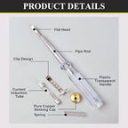 Fielect 5pcs Test Screwdriver, Voltage Detector Pen Light Circuit Tester Electric Test Pen Screwdriver Neon Tube AC/DC 100-500V Clear