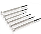 NSEZTZ 6PCS Mini Screwdriver Set, Small Professional Repair Tool Kit with 6 Different Size Flathead and Phillips Screwdrivers, Precision Screwdriver Sets for Jewelry, Watch, iPhone, Eyeglass Repair