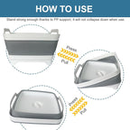2 Pack Foldable Dish Tub-2 * 9L Dishpan for Washing Dish Tub-Foldable Wash Basin Bucket Portable Sink-Multiuse Collapsible Sink Tub Wash Dish Basin(Grey+Green)