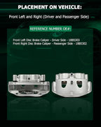 SCITOO Front Brake Calipers With Bracket 18B5303 18B5302 Compatible For Chevy Silverado 2500 HD/Silverado 3500 HD, For Chevy Suburban 3500 HD 16-17, For GMC Sierra 2500 HD/Sierra 3500 HD 11-17
