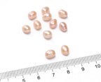 Natural Pearl Beads Rice 5-6mm Pink Freshwater Cultured Loose Gemstone Beads for DIY Jewelry Making 13.8''/Strand HQ