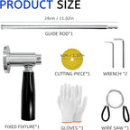 Inside Pipe Cutter for PVC Pipe - Internal PVC Pipe Cutter Tool Kit with Adjustable Depth Gauge & Hex Shank for Plastic, ABS, Exhaust Pipes