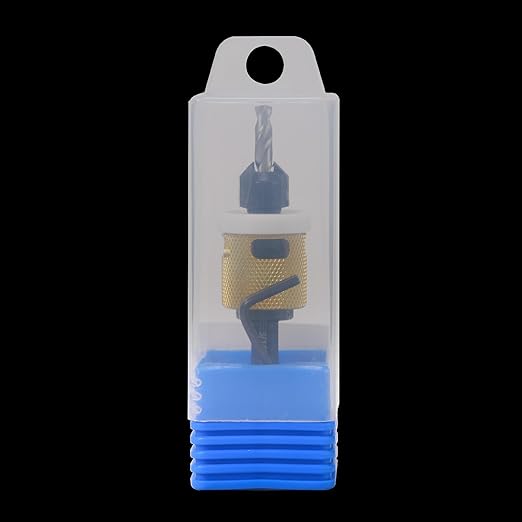9/64"x3/8" Carbide Tipped Countersink Drill Bits with Low Friction Depth Stop, 1/4" Quick Change Hex Shank Countersink Drill with Replaceable HSS Pilot Drill Bit for Plastic, Woodworking