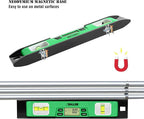 BETHEL Digital Torpedo Level -10 Inch IP54 Digital Magnetized Level Protected Electronic Bubble Inclinometer/Angle Finder/LED Display & V-Groove Base (10 Inch, Green)