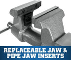 Wilton Mechanics Pro Bench Vise, 4-1/2" Jaw Width, 4" Jaw Opening, 3-1/2" Throat (Model 845M)