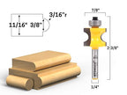 YONICO 13114q 3/8-Inch Bead Bullnose Router Bit 1/4-Inch Shank