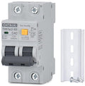 Ground Fault Circuit Breaker, 40 Amp 120V AC DIN Rail Mount Residual Current Circuit Breaker, Thermal-Magnetic Trip, Earth-Leakage Protection 30mA 1PN RCBO C40