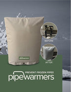 The Original Pipe Insulation Cover (5˚F) Winter Pipe Insulation (UV-Coated),Pump Cover, Sprinkler Irrigation Valve Cover, Backflow Preventer Freeze Protection (25W X 36H 4-Way)