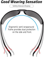 Safety Glasses for Men Women ANSI Z87.1 Safety Glasses Bulk Protective Eyewear Scratch-Resistant