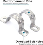 10 pcs 5/8" Conduit Clamp 304 SS U Bracket 2-holes Pipe Bracket, Tube Clamps for Pipe/Cable Heavy Duty Pipe Clamp | OD 5/8" | 10 pcs