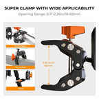 K&F Concept Camera Clamp Mount, Super Clamp Mount Magic Arm with Two 360° Ball Heads, 1/4" Screw Threads for ARRI Compatible with DSLR, Action Camera, Tripod, Phone for Gopro/Insta360