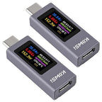UMLIFE 2PCS 360W USB C Tester Power Meter, 4-30V 0-12A Type-C PD Tester Digital Multimeter, Power Voltage and Current Tester Meter, Power Bank Capacity Voltmeter USB Cable Charger Detector