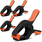 HORUSDY 4-Pack Spring Clamps Heavy Duty, 7-inch Large Plastic Clamps for Crafts with 3.7 Inch Jaw Opening for DIY, Gluing, Clamping and Securing