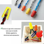 UL Listed Red Electrical Wire End Connectors Ribbed Caps Bulk 500 Pack Large Twist-on Wire Connectors Nuts 22-8 AWG,P6 Type Screw Terminals