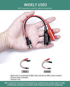 BNC Test Leads, BNC (F) to Alligator Clip, Test Lead Breakout Cable for Multimeter, 5A Current Rating, 1 Pack