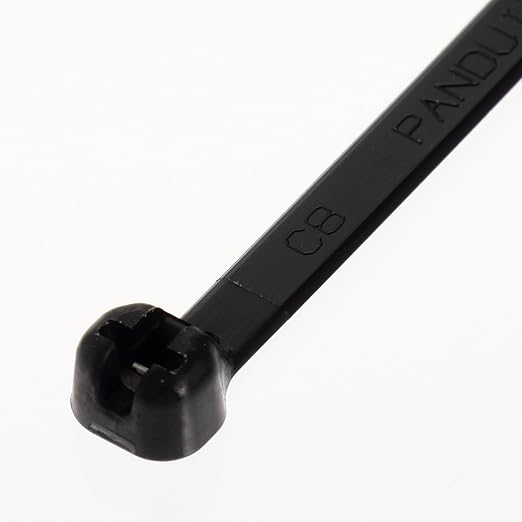 Panduit BT1.5M-M0 Cable Tie, Metal Barb, Miniature, Weather Resistant Nylon 6.6, 6.3" Length, Black (1,000-Pack)