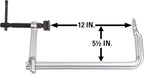 Wilton Heavy-Duty F-Clamp, 12" Opening, 5-1/2" Throat, 2660 Lbs. Clamping Force (Model GSM30)