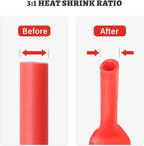RED WOLF Waterproof Red and Black Heat Shrink Tubing Kit 270PCS, 3:1 Shrinkage Ratio, Adhesive Lined Electrical Cable Harness Heat Shrink Tube Marine Grade for Wire Wrap Connection Insulation