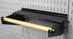 Wall Control 30-WRK-400GB Standard Workbench Metal Pegboard Tool Organizer, Gray/Black & Pegboard Paper Towel Holder and Dowel Rod Shelf Assembly for Slotted Tool Board Black