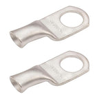 SELTERM 2pcs 8 AWG 3/8" Stud Tinned Copper Wire Lugs, Battery Lugs, Ring Terminals, Battery Cable Ends, 8 Gauge Ring Terminal Connectors, UL Marine Grade Electrical Battery Terminal Connectors