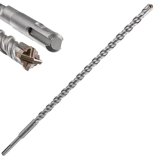 Concrete Drill Bit lengthening 1pcs 5/8" X 18"-16" Cross-Type Double Thread Carbide Material Suitable for Concrete, Brick, Cement Walls, Stone, Extra Long Hammer Drill Bits for Concrete