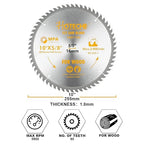 Hoteche 10-Inch Circular Saw Blade for Wood 60-Tooth Tungsten Carbide-Tipped Blade High-Performance Professioal Saw Blade for Miter Saw and Table Saws, Hole Size 5/8-inch