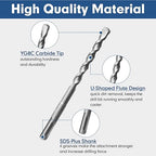 17Pcs Rotary Hammer Drill Bits and Chisel Set - SDS-Plus Carbide-Tipped Drill Bits and Chisels with Storage Case - Tools for Concrete Brick Stone and Other Masonry Construction Materials