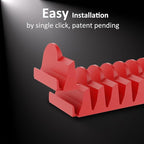 48 pcs Magnetic Modular Wrench Organizers for Tool Drawers - Wrench Rack with Metric&SAE Labels, Perfect Tool Storage Holder with Magnet. Gift for father, brother and boyfriend (Red with magnets)