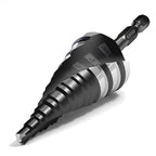 KAYGO M35 Step Drill Bit,3/16 to 1-1/8 inch Unibit Step Bit with Double Sprial Flute,1/4 -inch Hex Shank Drill Bit for Metal,Stainless Steel, Aluminum,Copper,Wood,PVC
