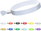 100 Pcs Cloth Event Wristbands, Event Wristbands, Colored Wrist Bands for Events, for Lightweight Concert Wrist Strap for Activities, Party Bracelets for Events (Color : White)