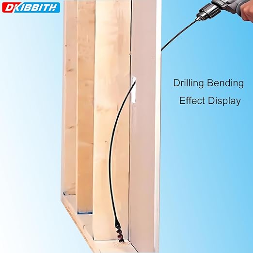 Flexible Installer Drill Bit for Pulling Wires Through Walls Ceilings and Sidewalks, 54-Inch Long, 1/2-Inch Auger with a Fish Eye Hole and Screw Point, 3/16" 3-Flat Anti-Slip Shank.