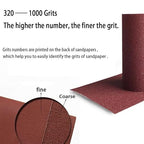Ready-to-wrap Ready-to-Cut 4 inch Wide by 6.56 feet Long x 5pcs Abrasive Sand Paper Rolls 60grid 80grid 120grid 180grid 240grid (320.400.600.800.1000grid)