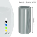 MECCANIXITY Battery Wrap PVC Heat Shrink Tubing 60mm Dia 95mm Flat 10 Feet(3meters) Silver Gray Good Insulation for Battery Pack