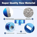 6 Inch Diamond Core Drill Bit for Porcelain Tile Ceramic Marble Granite Drilling,BRSCHNITT 2pcs Vacuum Brazed Diamond Hole Saw with 5/8-11 Thread (152mm 2pcs)