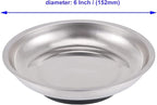 8 PCS Magnetic Bowls 6 Inches, Magnetic Trays Set Round, Stainless Steel Magnetic Parts Tray Set for Bolts, Pins, Screws, Nuts, Small Parts Tools Organization for Workshop, Garage, Craft Room