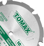 PCDM10 Inch 6 Tooth Polycrystalline Diamond Tipped (PCD) Hardie Fiber Cement Saw Blade with 5/8-Inch Arbor