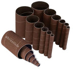 18 Pack Spindle Sander Sleeves, Sanding Sleeves for Oscillating Sander, 150 Grit Sandpaper, 4-1/2" Length, Each 3 of 1/2",3/4",1",1-1/2", 2", 3" Diameter