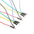 Sumnacon 10Pcs Test Hook to Male Jumper Wires - 26 AWG Binding Post to Solderless Breadboard Jumper Leads, Soft Silicone Flexible Test Leads for Electrical Testing