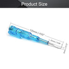 Fielect Voltage Detector Pen Test Screwdriver Steel Batch Screwdriver Test Pencil JRDB-107 AC/DC 100-500V Blue Clear 1pcs