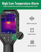 HF256 Thermal Imaging Camera, 256 x 192 IR Resolution, Super Resolution 320 x 240 Therma Camera, 3.2" LCD Screen, 25 Hz Frame Rate, High/Low-Temperature Alarm, 16 GB Storage Infrared Camera