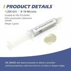 SCOTTCHEN Diamond Polishing Paste,1,200 Grit 10-20 Microns Lapping Compound with 50% Concentration of Diamond Powders for Jewelry, Metal, Ring, Glass, Coin,etc.-5 Gram