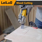 LEILUO 112 Pcs Multitool Blade Kits Cutting Sanding Grout Removal Universal Oscillating Tool Accessories with Storage Bag Compatible with DeWalt Makita Dremel and More
