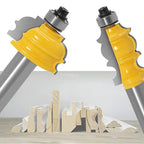 10PCS Architectural Molding Router Bit Set 1/2 Shank Casing Base CNC Line Handrail Woodworking Cutters Face Mill Woodworking Chisel Cutter Milling Tool