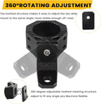 UTV Whip Mount, UTV Flag Light Mounting Bracket, Aluminium Alloy - 360° Rotating Flag Hole - Fits Perfect on 1.75" to 2" Roll Cage of Can Am Maverick X3 Polaris RZR XP 1000(Black,2PCS)