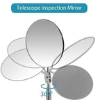 Telescoping Inspection Mirror, Circular Inspection Mirror, Flexible Inspection Mirror 360 Rotation with Extended Handle Round Inspection Mirrors for Checking Vehicle Condition(Dia-4 Inch)