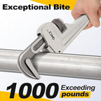 Pipe Wrench Set, Professional Aluminum Pipe Wrench 10,14,18 Inch Heavy Duty Plumbers Wrench for Plumbers, Pipe, Home, Auto Repair