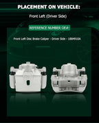 SCITOO Front Left Brake Caliper With Bracket 18B4910A Compatible For Chevy Malibu 04-12, For Pontiac G6 05-10, For Pontiac Solstice 06-09, For Saturn Aura 07-09, For Saturn Sky 07-10