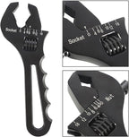 WFLNHB 3AN-16AN Adjustable Wrench Aluminum Tool Spanner for Hose End Fitting Black