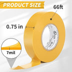 Avery Dennison Electrical Tape, General Use PVC Electric Tape, UL/CSA Listed Insulating Vinyl Tape for Electrical, Repairs, Automotive and Equipment, EE-100, ¾ in x 66 ft, Yellow, 1 Roll